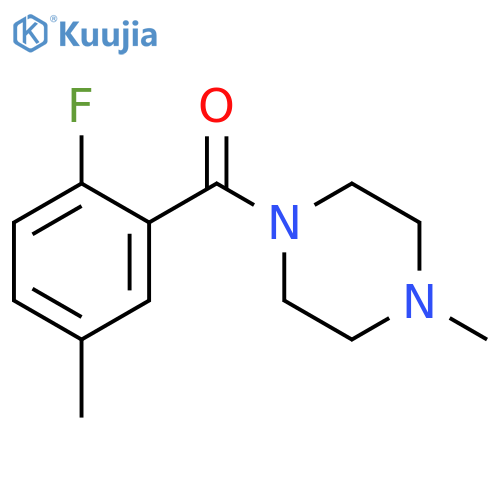 (2-Fluoro-5-methylphenyl)(4-methylpiperazin-1-yl)methanone structure