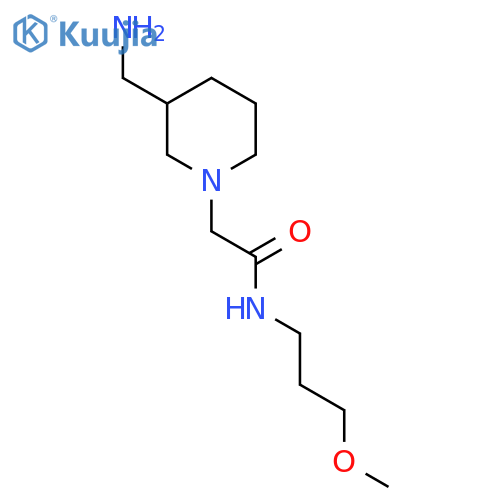 2-[3-(Aminomethyl)piperidin-1-yl]-N-(3-methoxypropyl)acetamide structure