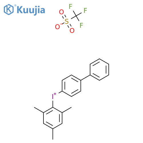 [1,1'-Biphenyl]-4-yl(mesityl)iodonium trifluoromethanesulfonate structure