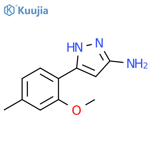 5-(2-methoxy-4-methylphenyl)-1H-pyrazol-3-amine structure