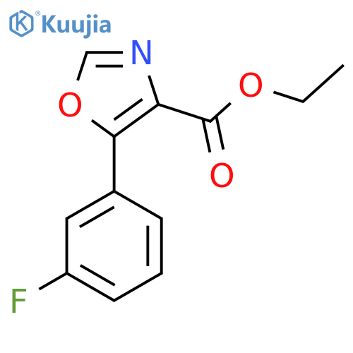 ethyl 5-(3-fluorophenyl)-1,3-oxazole-4-carboxylate structure