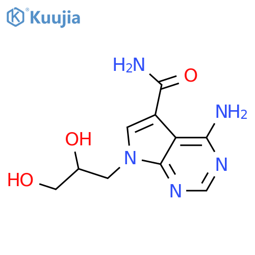 7H-Pyrrolo[2,3-d]pyrimidine-5-carboxamide,4-amino-7-(2,3-dihydroxypropyl)- structure