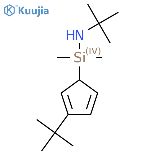 N-(tert-Butyl)-N-(3-tert-butylcyclopentadienyldimethylsilyl)amine structure