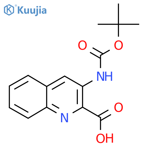 3-{[(Tert-butoxy)carbonyl]amino}quinoline-2-carboxylic acid structure