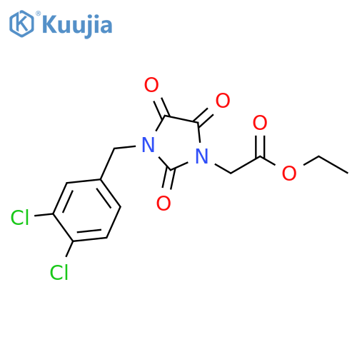 Ethyl 2-3-(3,4-dichlorobenzyl)-2,4,5-trioxo-1-imidazolidinylacetate structure