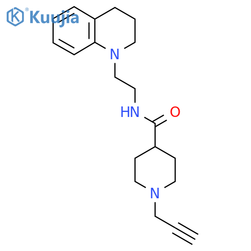 1-(prop-2-yn-1-yl)-N-[2-(1,2,3,4-tetrahydroquinolin-1-yl)ethyl]piperidine-4-carboxamide structure