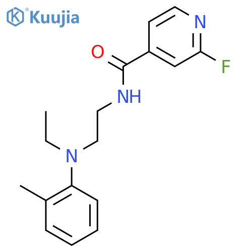 N-{2-[ethyl(2-methylphenyl)amino]ethyl}-2-fluoropyridine-4-carboxamide structure
