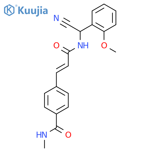 4-(2-{[cyano(2-methoxyphenyl)methyl]carbamoyl}eth-1-en-1-yl)-N-methylbenzamide structure