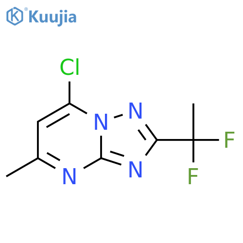 7-Chloro-2-(1,1-difluoroethyl)-5-methyl-[1,2,4]triazolo[1,5-a]pyrimidine structure