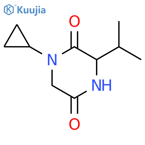 1-cyclopropyl-3-isopropylpiperazine-2,5-dione structure