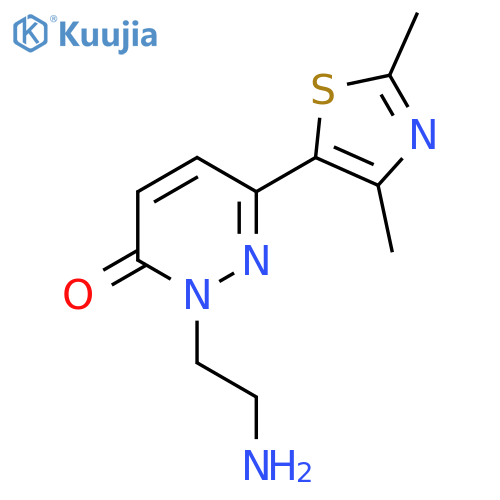 2-(2-aminoethyl)-6-(2,4-dimethyl-1,3-thiazol-5-yl)-2,3-dihydropyridazin-3-one structure