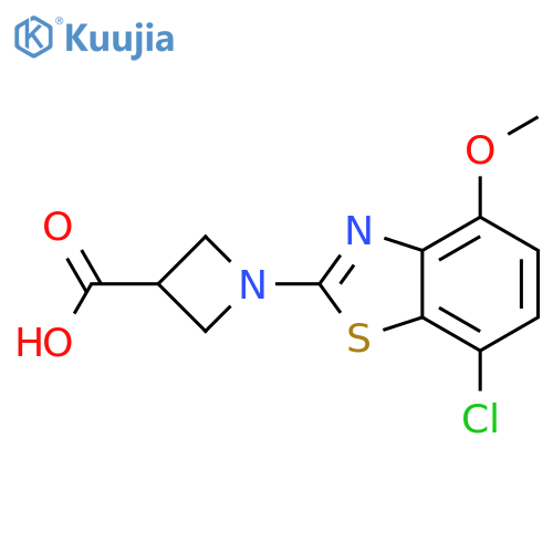 1-(7-chloro-4-methoxy-1,3-benzothiazol-2-yl)azetidine-3-carboxylic acid structure