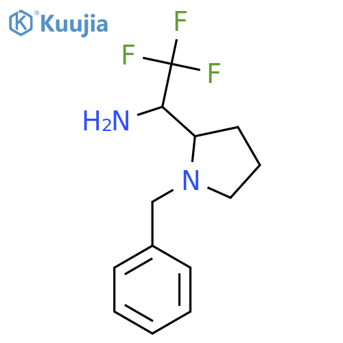 1-(1-benzylpyrrolidin-2-yl)-2,2,2-trifluoroethan-1-amine structure