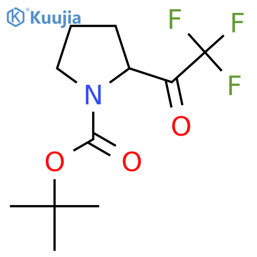 Tert-butyl 2-(2,2,2-trifluoroacetyl)pyrrolidine-1-carboxylate structure
