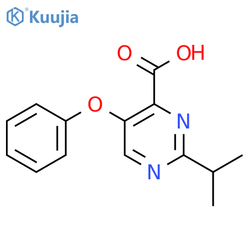 5-Phenoxy-2-(propan-2-yl)pyrimidine-4-carboxylic acid structure