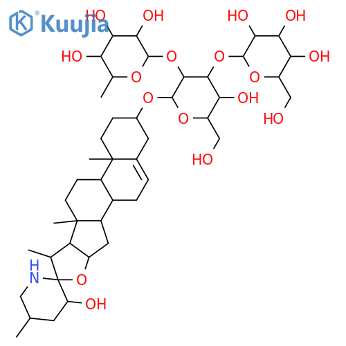 β-D-Galactopyranoside, (3β,22α,23S,25R)-23-hydroxyspirosol-5-en-3-yl O-6-deoxy-α-L-mannopyranosyl-(1→2)-O-[β-D-glucopyranosyl-(1→3)]- (9CI) structure