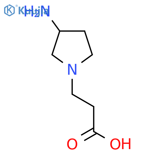 3-(3-aminopyrrolidin-1-yl)propanoic acid structure