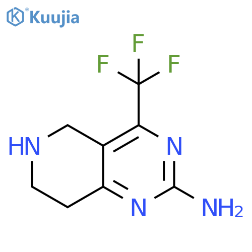 Pyrido[4,3-d]pyrimidin-2-amine, 5,6,7,8-tetrahydro-4-(trifluoromethyl)- structure