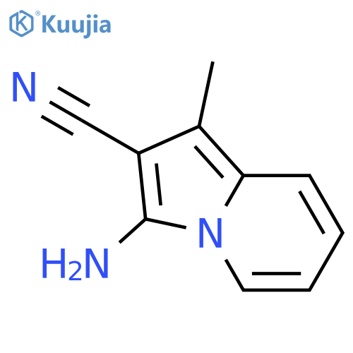 3-amino-1-methylindolizine-2-carbonitrile structure