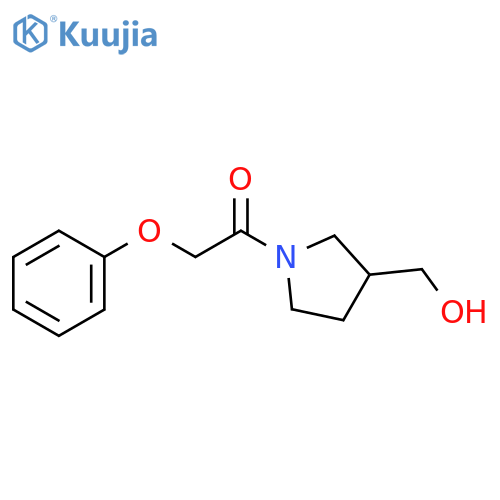 1-[3-(hydroxymethyl)pyrrolidin-1-yl]-2-phenoxyethan-1-one structure