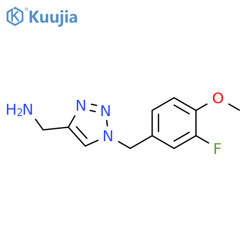 (1-(3-fluoro-4-methoxybenzyl)-1H-1,2,3-triazol-4-yl)methanamine structure