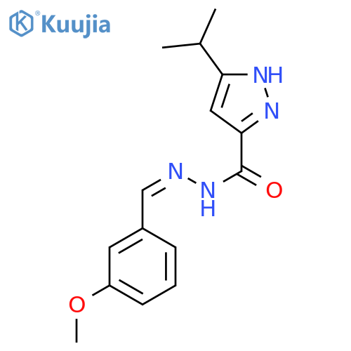 N'-(1Z)-(3-methoxyphenyl)methylidene-3-(propan-2-yl)-1H-pyrazole-5-carbohydrazide structure