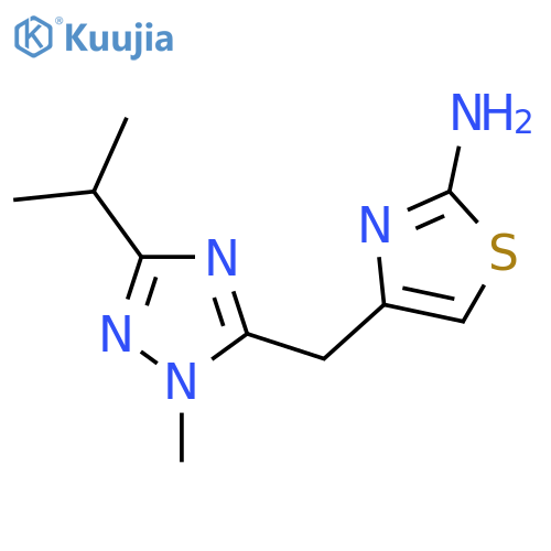 4-{1-methyl-3-(propan-2-yl)-1H-1,2,4-triazol-5-ylmethyl}-1,3-thiazol-2-amine structure