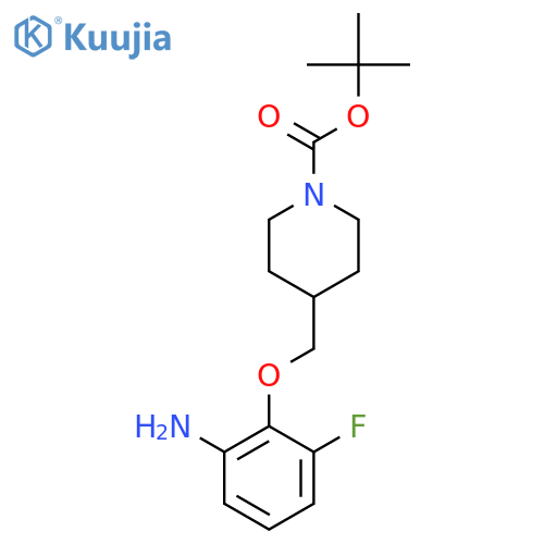 Tert-Butyl 4-[(2-amino-6-fluorophenoxy)methyl]piperidine-1-carboxylate structure