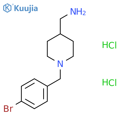 [1-(4-Bromobenzyl)piperidin-4-yl]methanamine dihydrochloride structure
