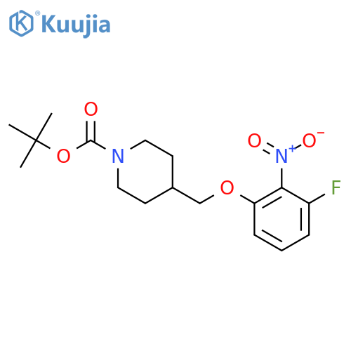 Tert-Butyl 4-[(3-fluoro-2-nitrophenoxy)methyl]piperidine-1-carboxylate structure