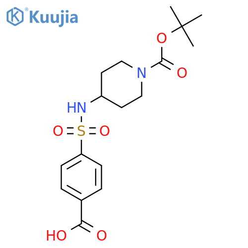 4-[1-(Tert-Butoxycarbonyl)piperidin-4-ylaminosulfonyl]benzoic acid structure