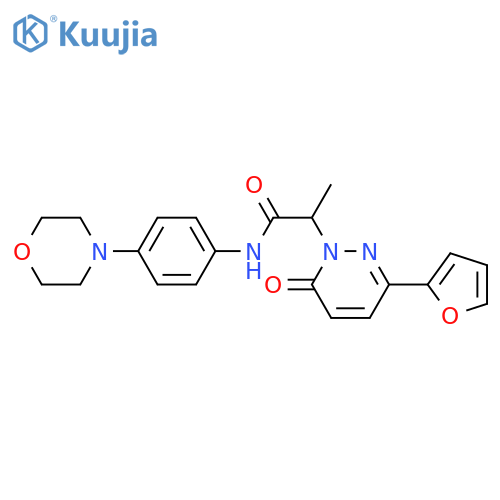 2-3-(furan-2-yl)-6-oxo-1,6-dihydropyridazin-1-yl-N-4-(morpholin-4-yl)phenylpropanamide structure