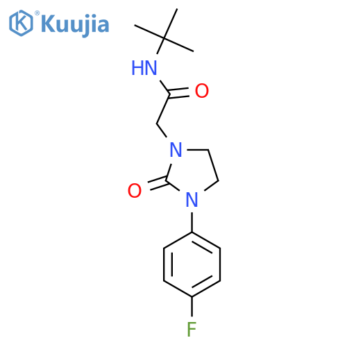 N-tert-butyl-2-3-(4-fluorophenyl)-2-oxoimidazolidin-1-ylacetamide structure