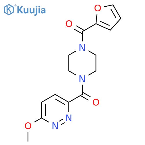 3-4-(furan-2-carbonyl)piperazine-1-carbonyl-6-methoxypyridazine structure