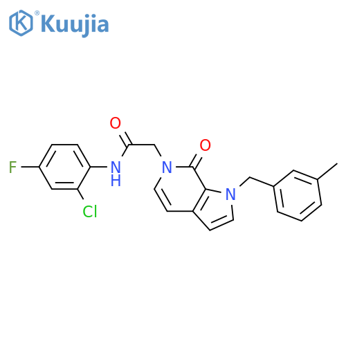 N-(2-chloro-4-fluorophenyl)-2-{1-(3-methylphenyl)methyl-7-oxo-1H,6H,7H-pyrrolo2,3-cpyridin-6-yl}acetamide structure