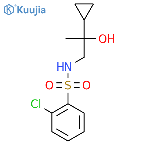 2-chloro-N-(2-cyclopropyl-2-hydroxypropyl)benzene-1-sulfonamide structure