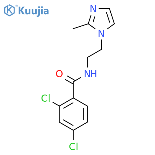 2,4-dichloro-N-2-(2-methyl-1H-imidazol-1-yl)ethylbenzamide structure