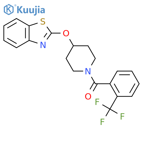 2-({1-2-(trifluoromethyl)benzoylpiperidin-4-yl}oxy)-1,3-benzothiazole structure