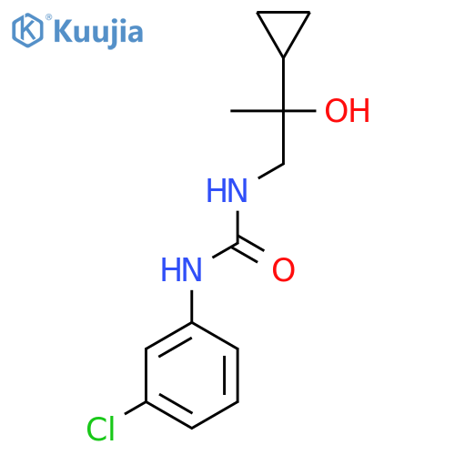 1-(3-chlorophenyl)-3-(2-cyclopropyl-2-hydroxypropyl)urea structure