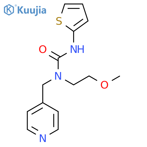 1-(2-methoxyethyl)-1-(pyridin-4-yl)methyl-3-(thiophen-2-yl)urea structure