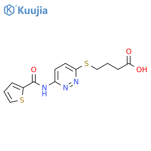 4-{[6-(thiophene-2-amido)pyridazin-3-yl]sulfanyl}butanoic acid structure