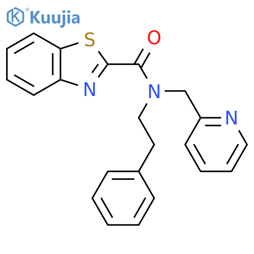 N-(2-phenylethyl)-N-[(pyridin-2-yl)methyl]-1,3-benzothiazole-2-carboxamide structure