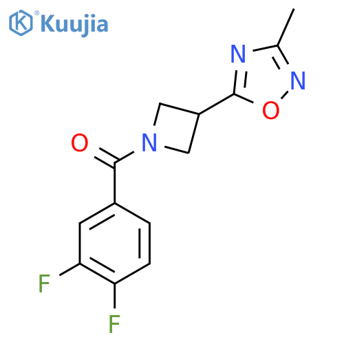 5-1-(3,4-difluorobenzoyl)azetidin-3-yl-3-methyl-1,2,4-oxadiazole structure