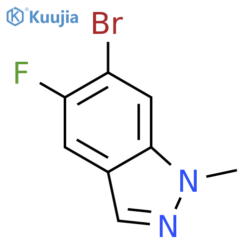 6-Bromo-5-fluoro-1-methyl-1H-indazole structure