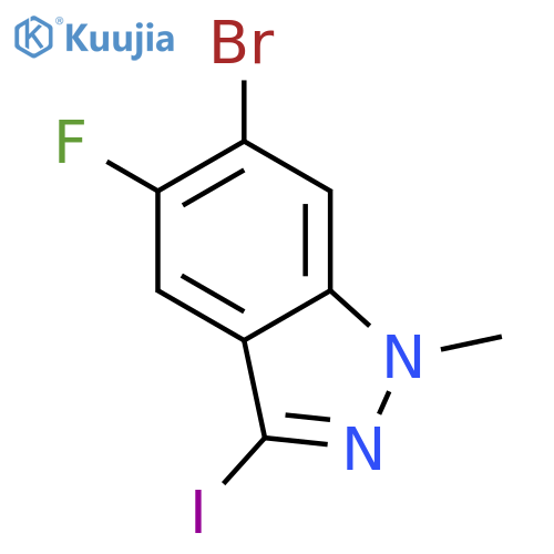 6-bromo-5-fluoro-3-iodo-1-methyl-1h-indazole structure
