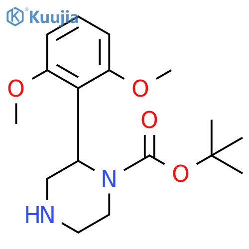 tert-butyl 2-(2,6-dimethoxyphenyl)piperazine-1-carboxylate structure