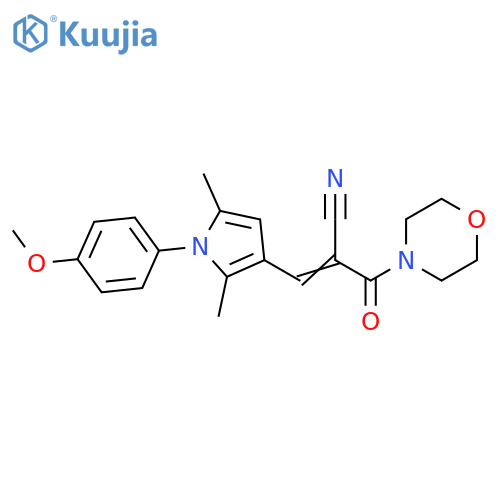 4-Morpholinepropanenitrile, α-[[1-(4-methoxyphenyl)-2,5-dimethyl-1H-pyrrol-3-yl]methylene]-β-oxo- structure