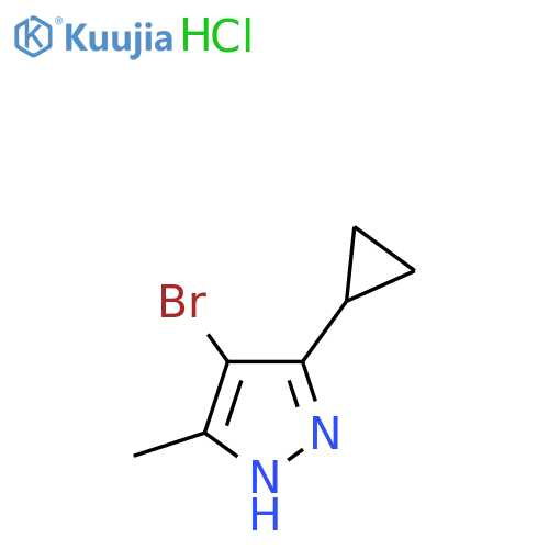 4-Bromo-5-cyclopropyl-3-methyl-1H-pyrazole hydrochloride structure