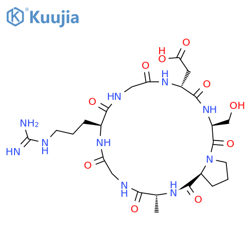 Cyclo(L-alanylglycyl-L-arginylglycyl-L-a-aspartyl-L-seryl-L-prolyl)(9CI) structure