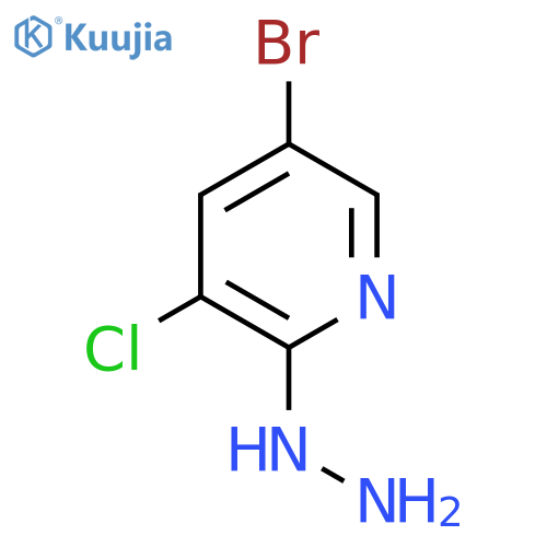 (5-Bromo-3-chloropyridin-2-yl)hydrazine structure